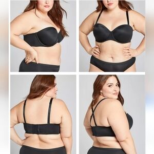 Cacique Lightly Lined Mulit-Way Strapless Bra Size 44D